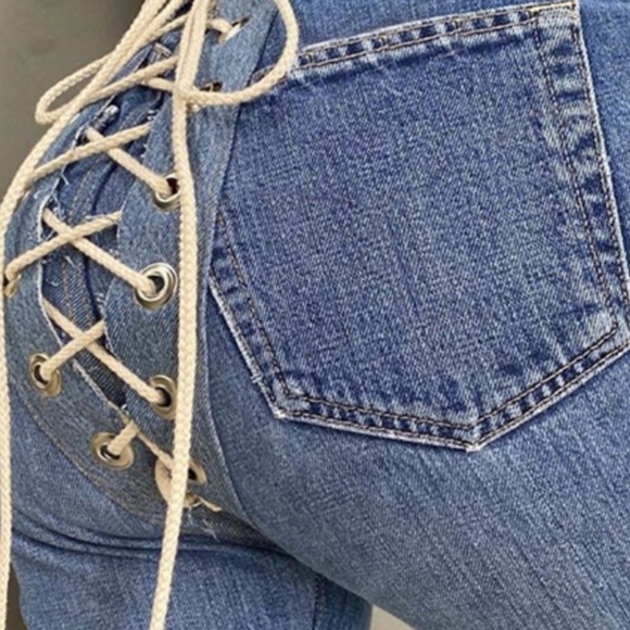 Denim Laced Jeans - Picture 4 of 5